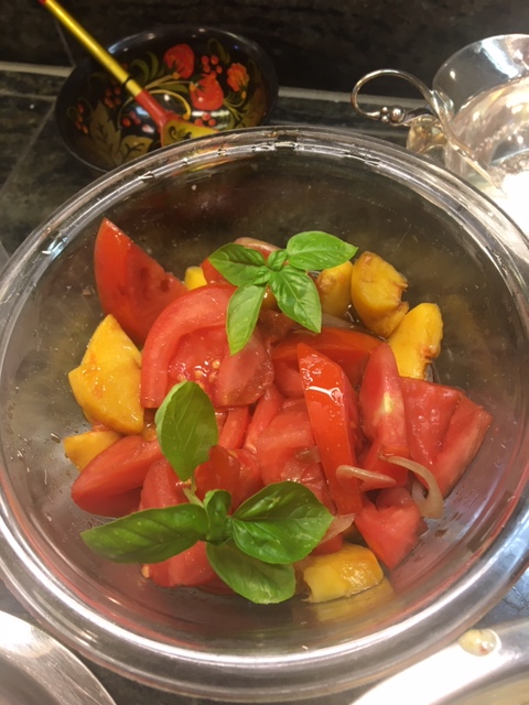 Tomato and Peach Salad